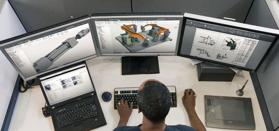 engineer working on CAD advantages