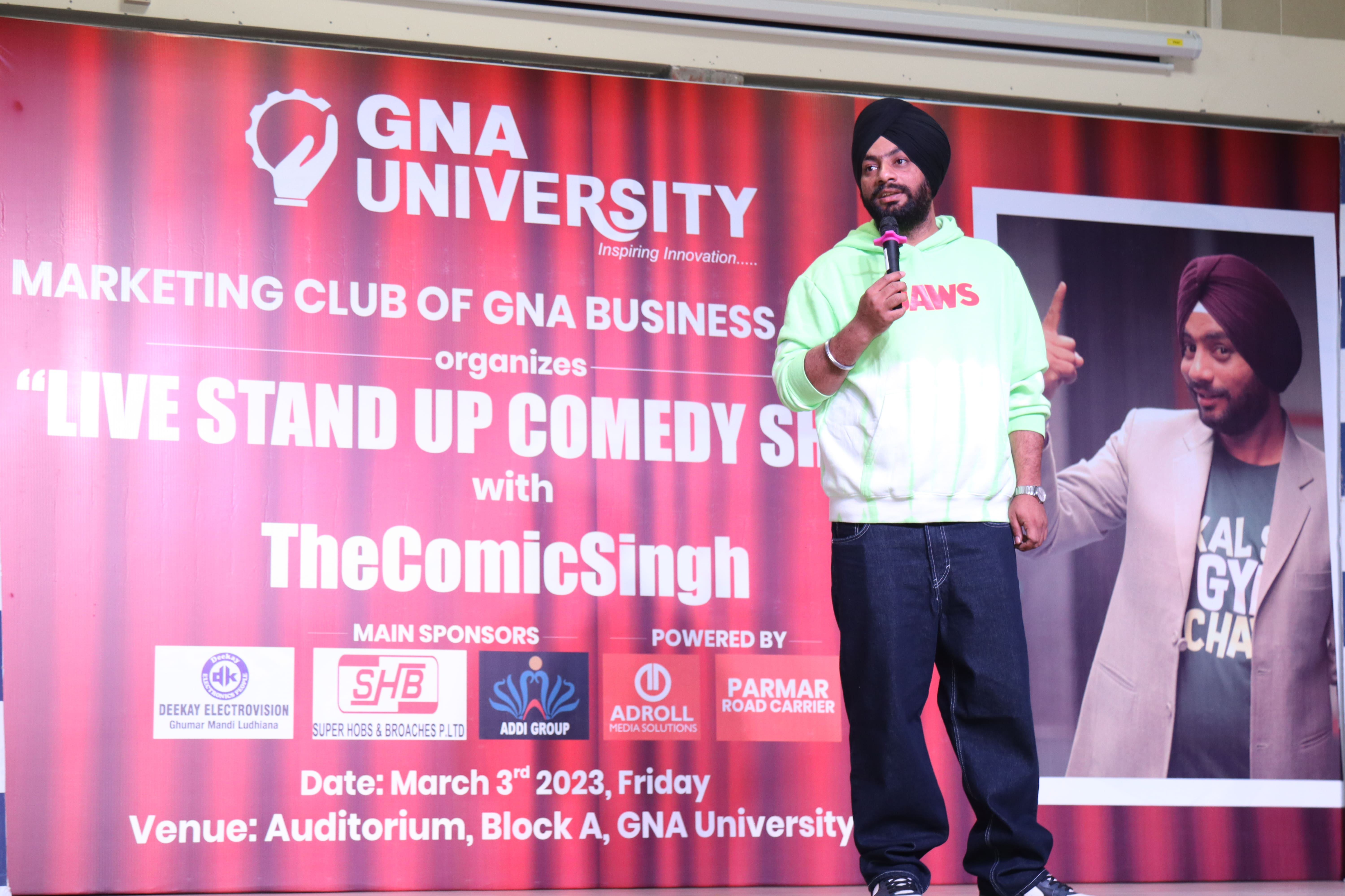 ‘The Live Stand-Up Comedy Show’@ GNA University
