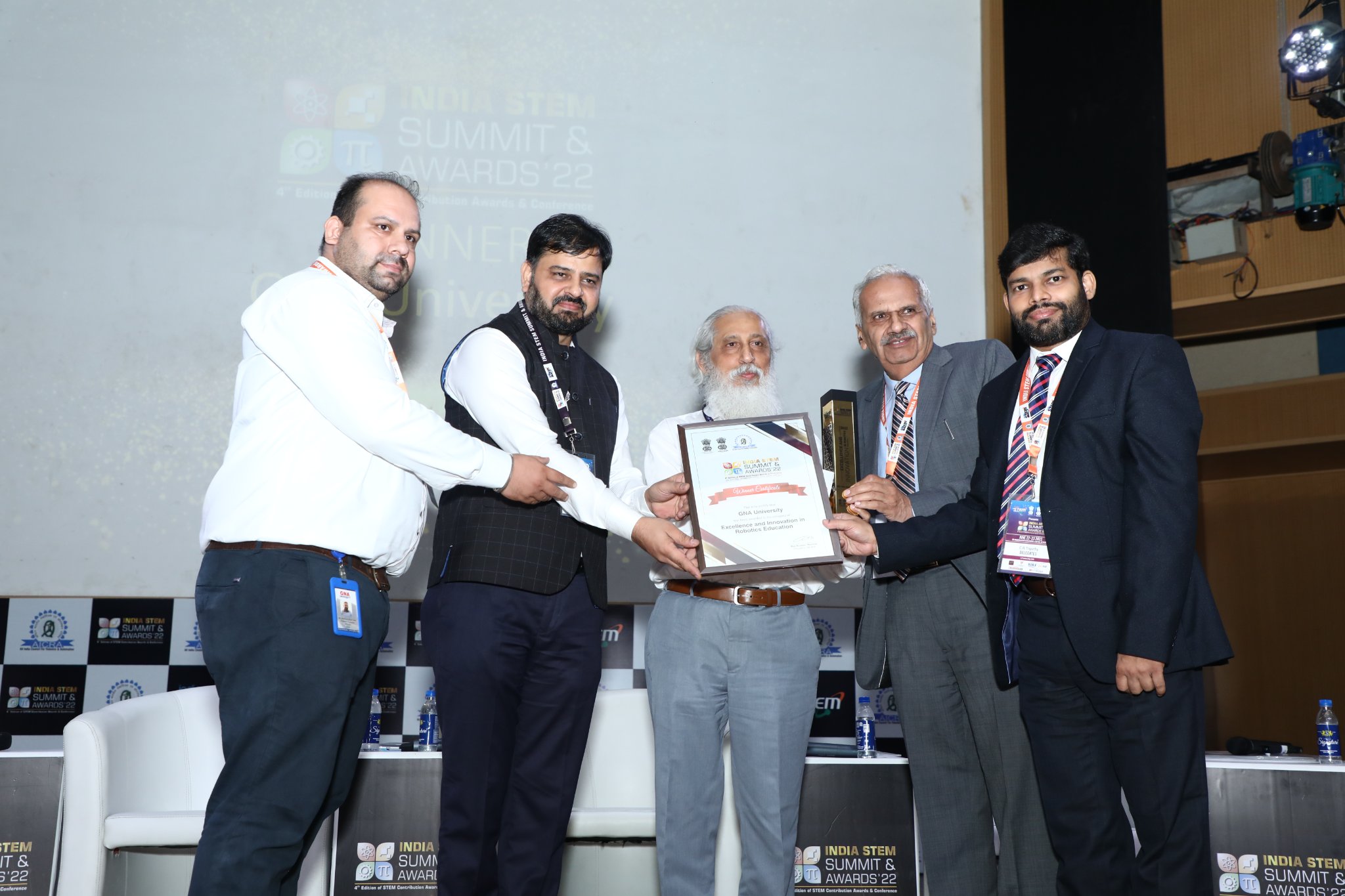 GNA University Bagged Excellence and Innovation Award in Robotics