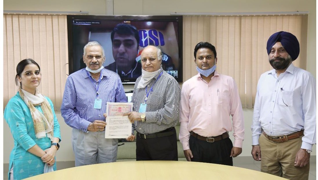 ICSI signed an MOU with GNA University
