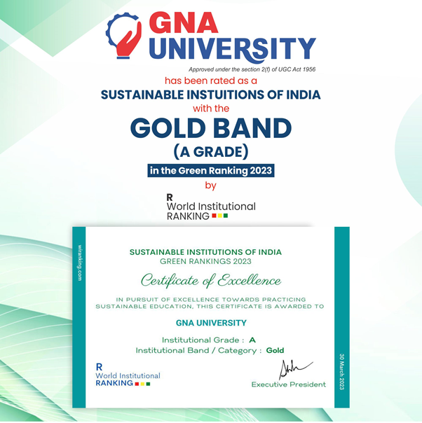 GNA University continues to shine bright in some of the most credible National Rankings