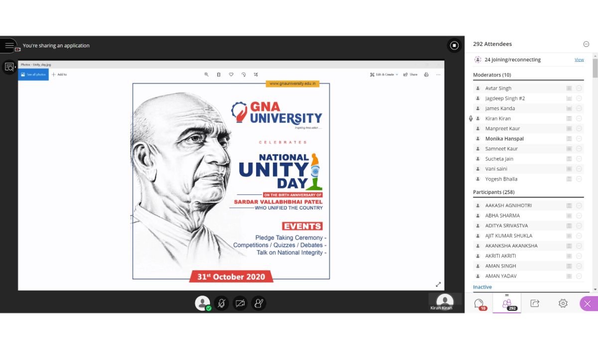 Virtual National Unity Day Celebration
