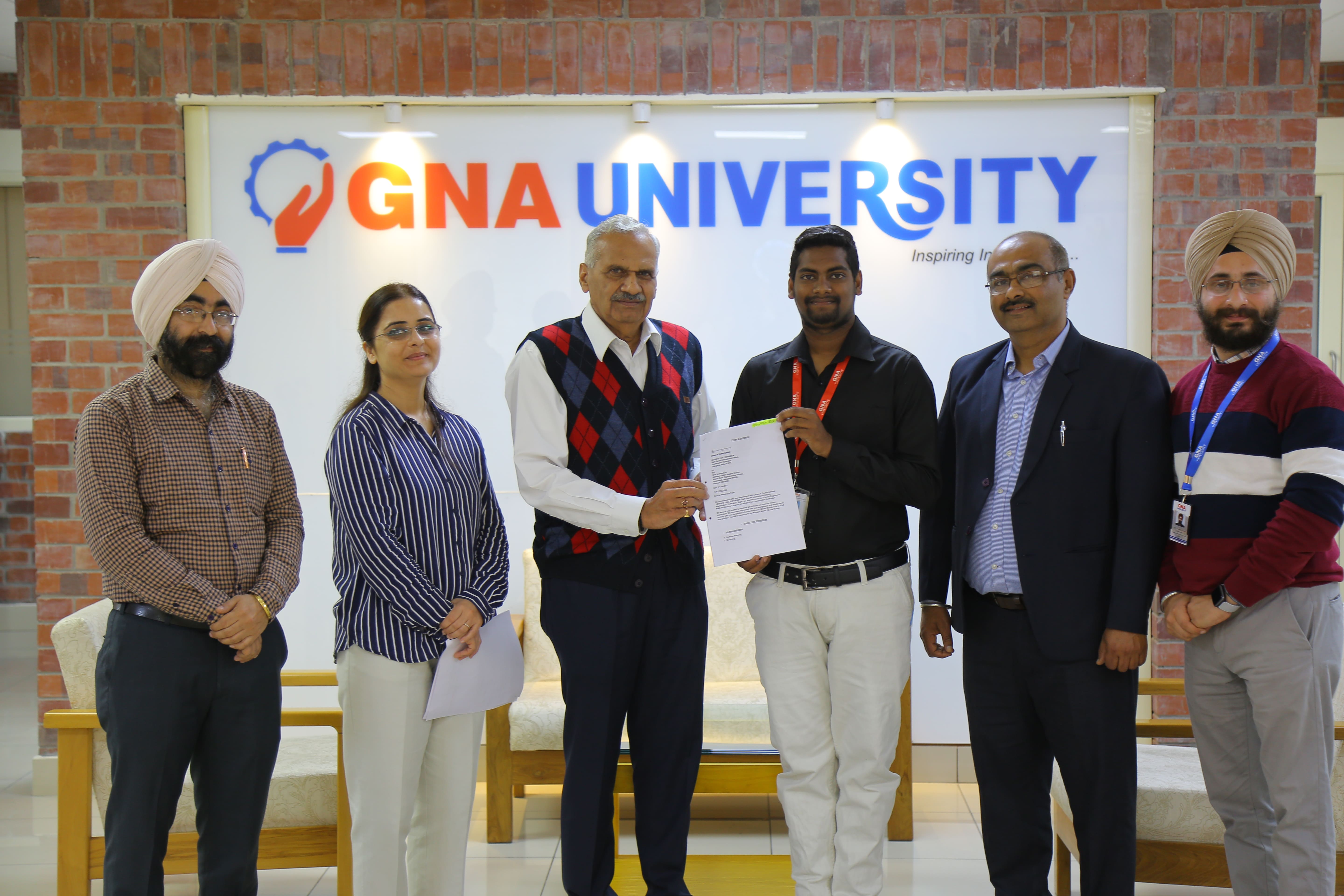 GNA University’s Civil Engineering Student placed in Larsen and Toubro