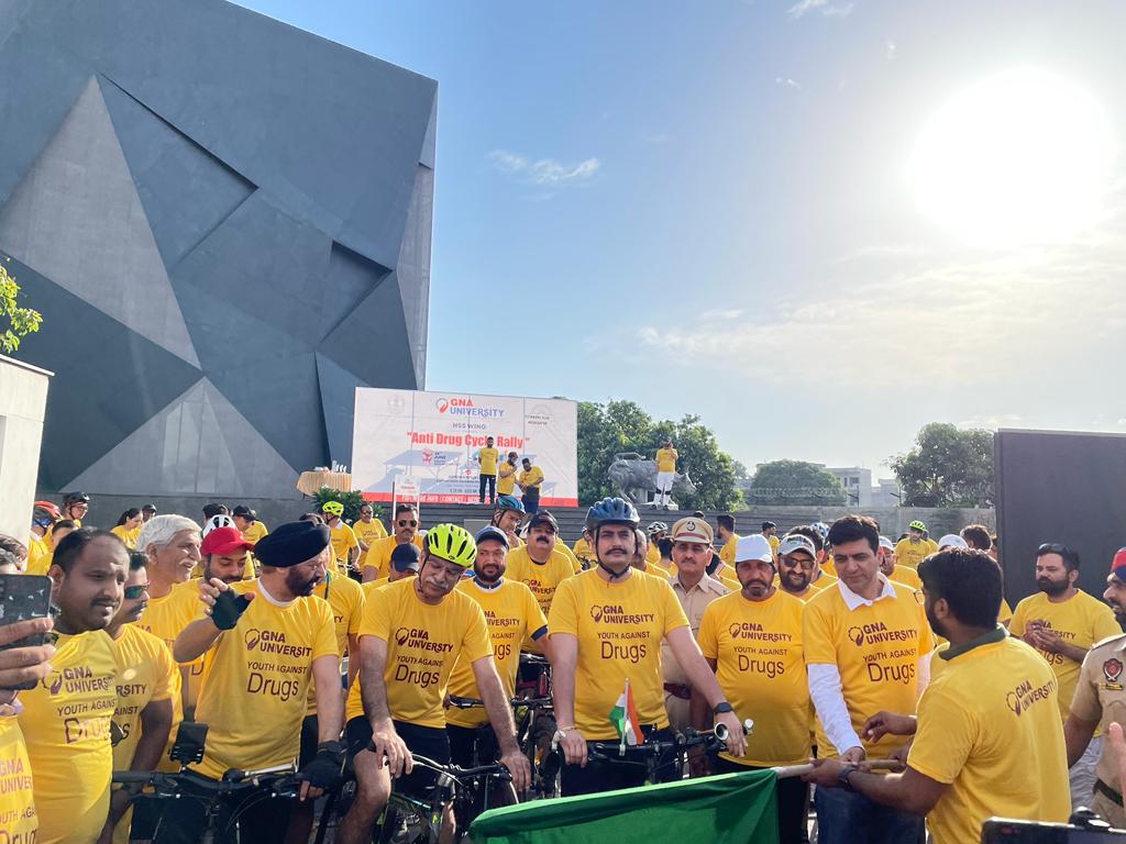 “Be the Change” GNA University Paddled up with 268 Cyclists to abolish the Drug menace in the Punjab Region in association with  District Administration & Fit Bikers club Hoshiarpur